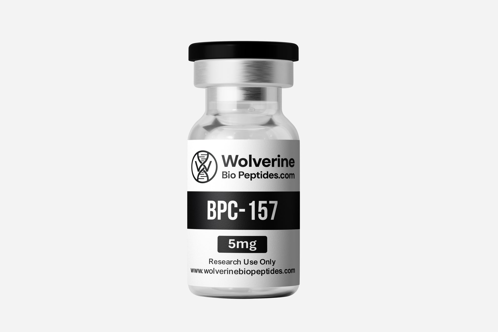 Vial BPC 157 Black and white fonts
